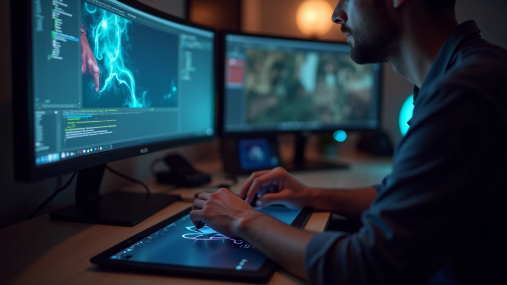 Due layer sovrapposti in un software di compositing con maschere sfumate, transizione tra scene diverse