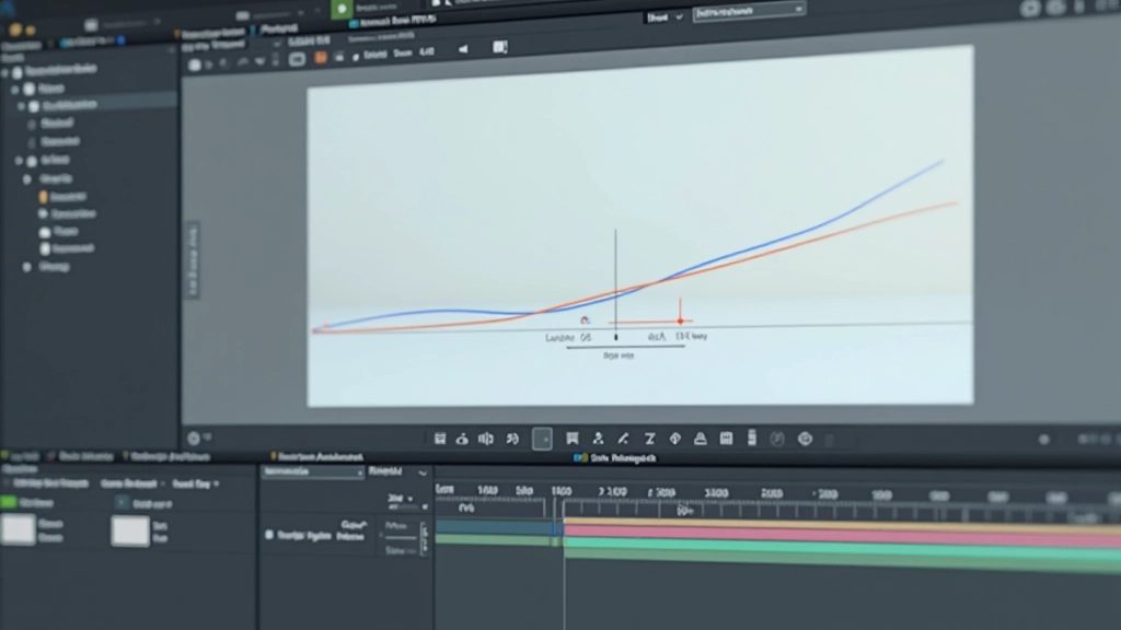 Screenshot di software di motion design che mostra curve di easing personalizzate con punti di controllo e preview di animazione